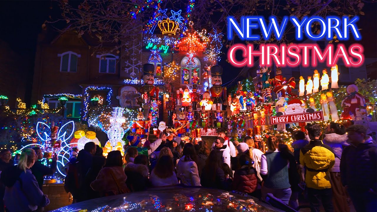 NYC Christmas 🌟 2023 Dyker Heights Christmas Lights Tour, New York
