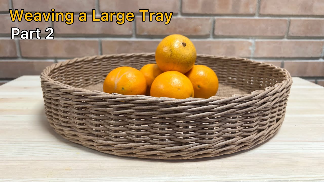 Weaving a large tray. Part 2/ Плетение большого подноса. Часть 2