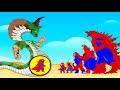Rescue SPIDER GODZILLA &amp; KONG Vs Evolution Of HULK - GIANT PYTHON : Who Will Win?| Godzilla Cartoon