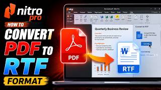 How to Change PDF to RTF Format Using Nitro Pro PDF Editor