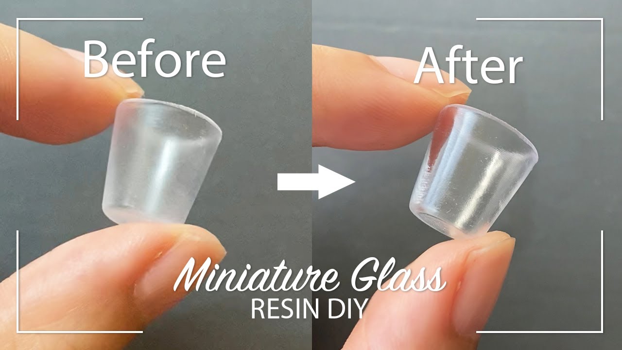 【UVレジン】レジンで作ったミニチュアカップの曇りを取る方法