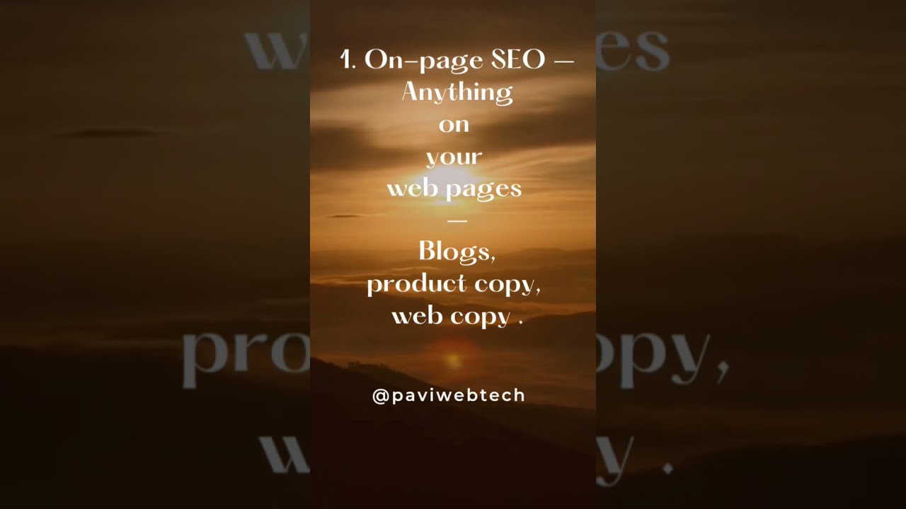 The Different Types Of SEO Services?@paviwebtech |The three kinds of SEO 