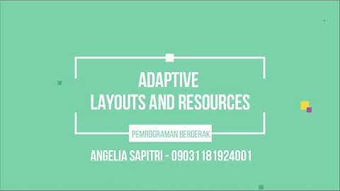 5.3 Adaptive Layouts and Resources - Codelab 2021 | Pemrograman Bergerak