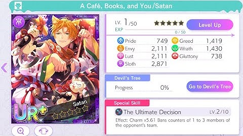 Obey me! Yokai Satan and Mammon UR+ Animations (A Café, Books and You/Trying On Yokai)