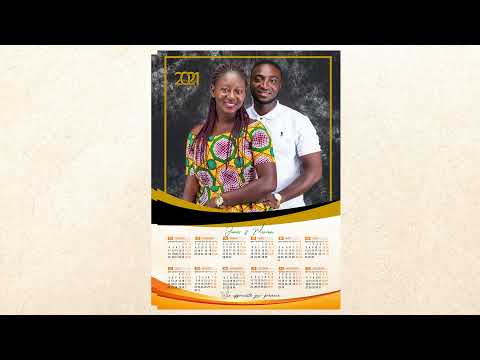 How to design a simple Calendar 2021 . || Photoshop CC tutorials 2021.
