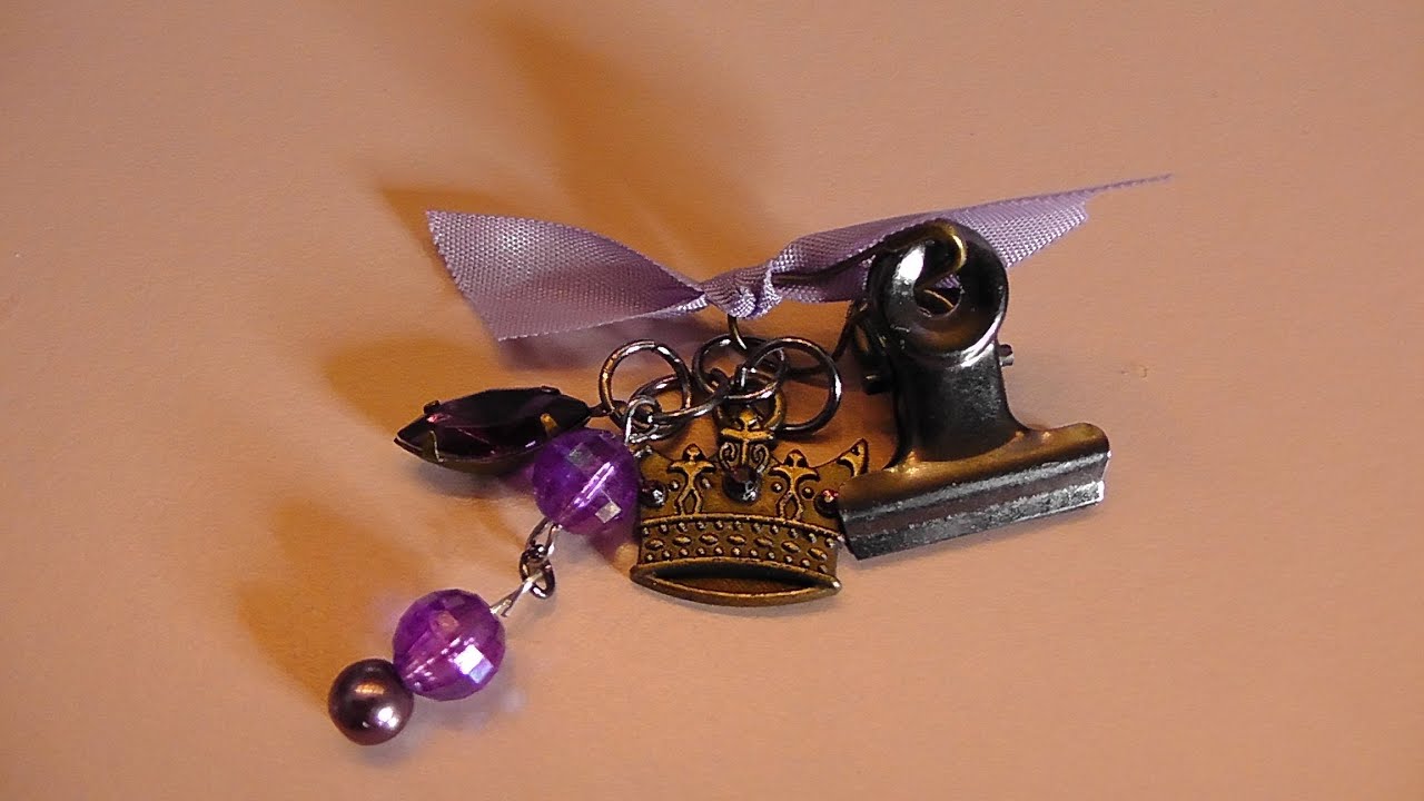 Beaded binder clip embellishment how to 92014 YouTube