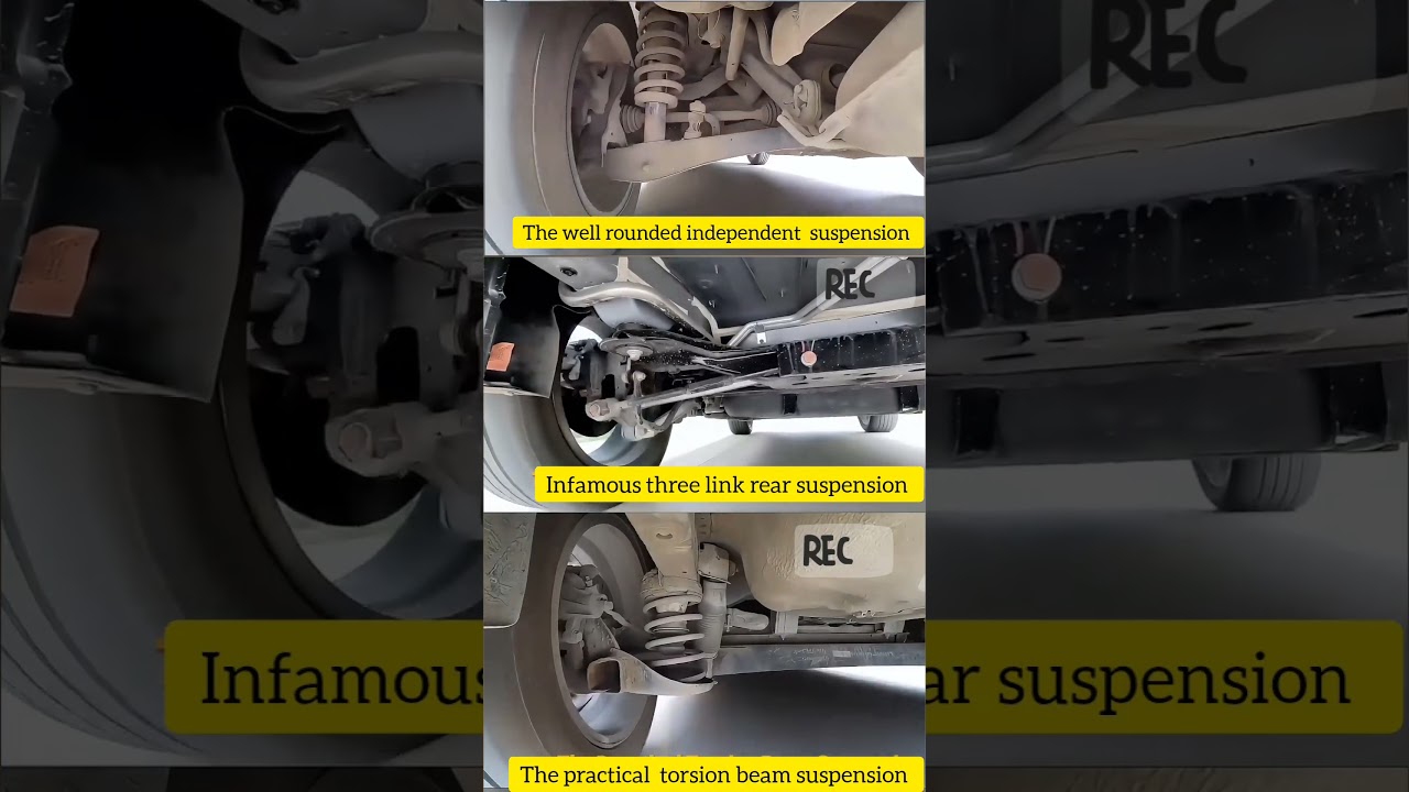 Comparing Car Suspension Systems Side by Side (Independent vs 3-Link vs Torsion Beam)