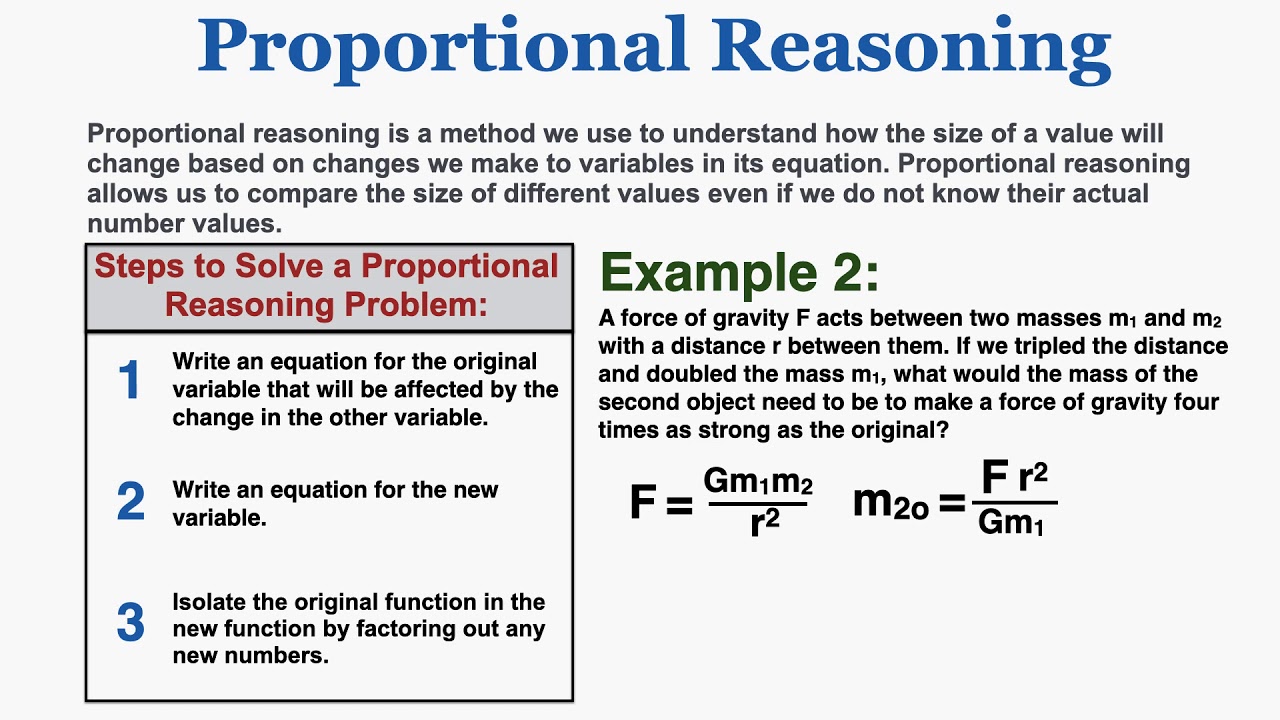 problem solving proportional reasoning