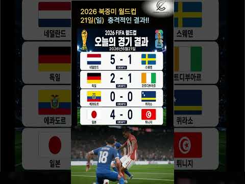 2026 북중미 월드컵 21일(일)  충격적인 결과!! #월드컵 #북중미월드컵 #2026월드컵 #축구 #축구쇼츠 #월드컵결과 #월드컵하이라이트 #스포츠 #축구팬 #쇼츠