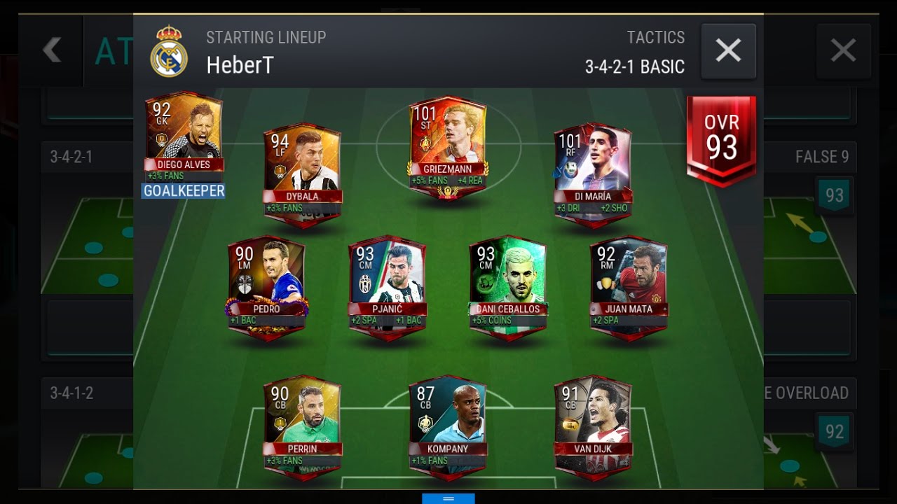 Testing My 3 4 2 1 Formation Fifa Mobile Youtube