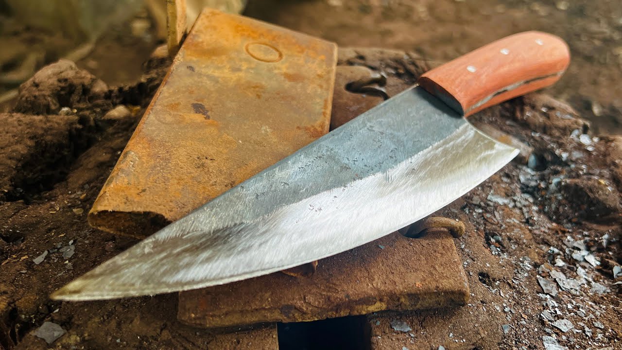 Knife Making - Forging A Simple Cleaver From A Piece Of Tractor's Disc