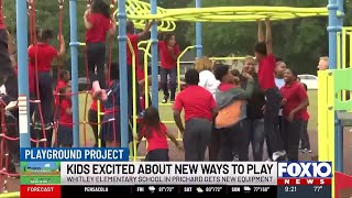 Whitley Elementary students excited as ribbon cut on FOX10's 4th Playground Project installment