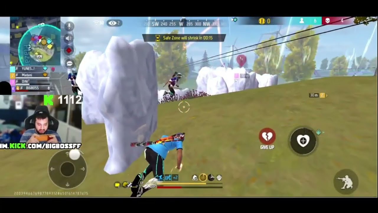 فري فاير الحظ يخون bigboss  و فريق joko force في الزون الاخير😢😢