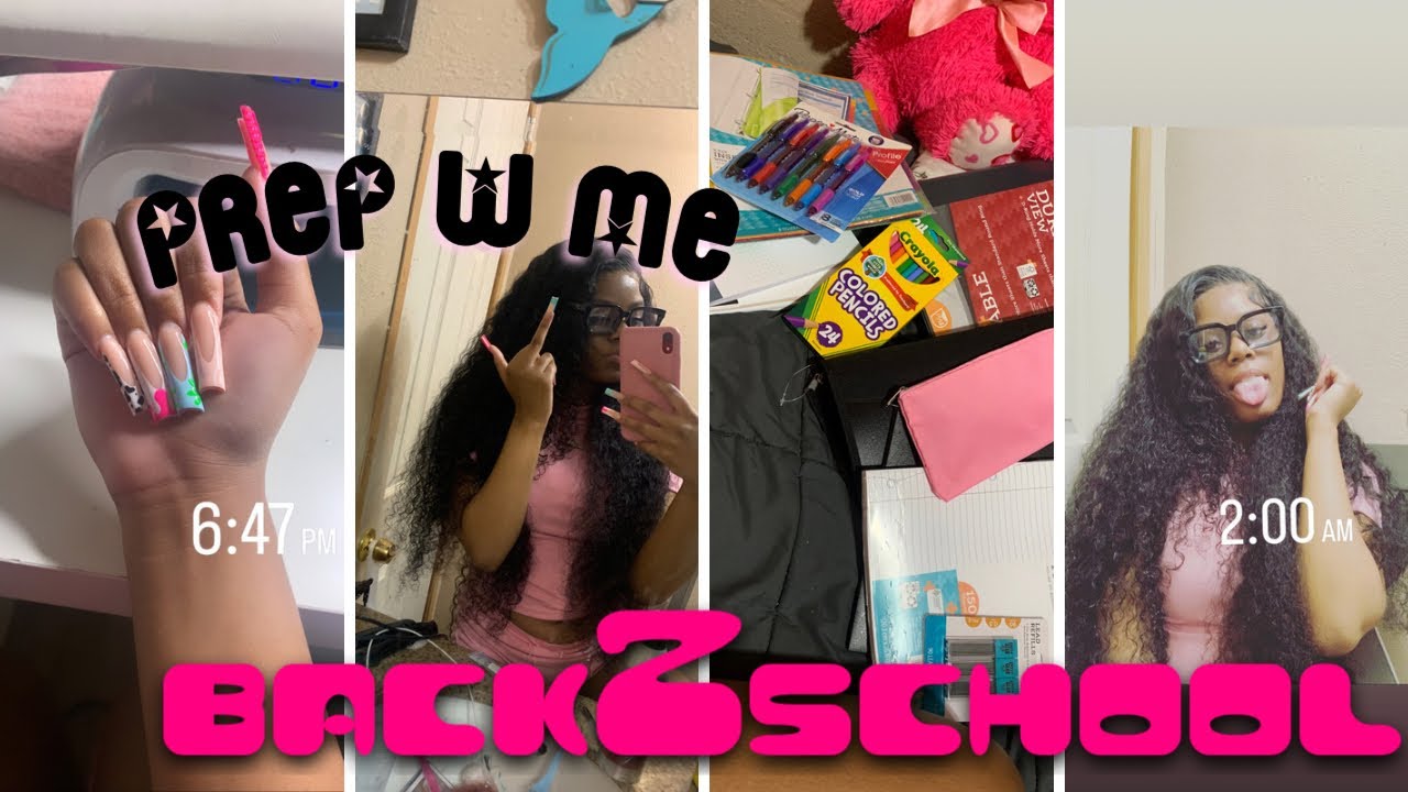 Back to school prepare with me 2023 | sophomore year | lashes,nails ...