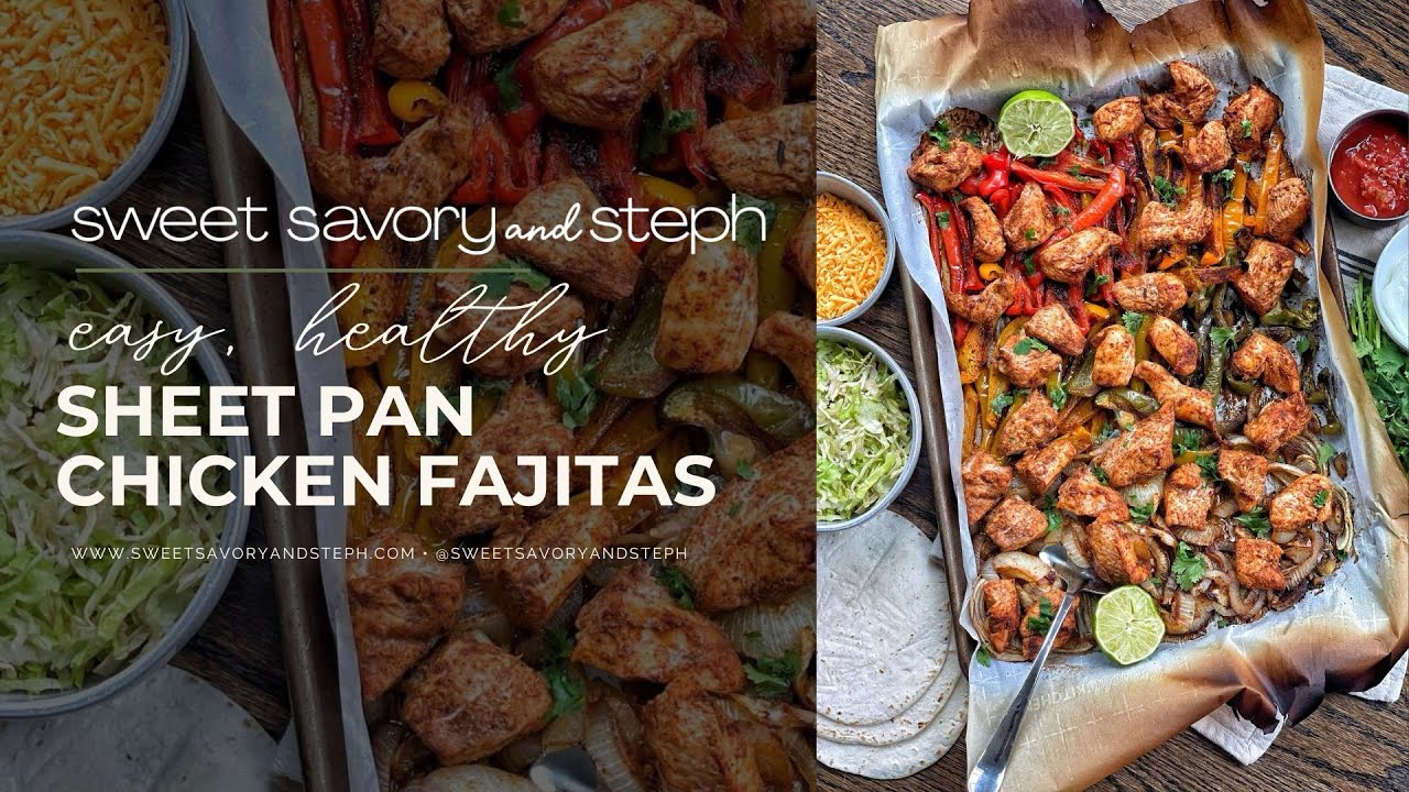 Easy Healthy Sheet Pan Chicken Fajitas (low calorie, macro and WW friendly!)