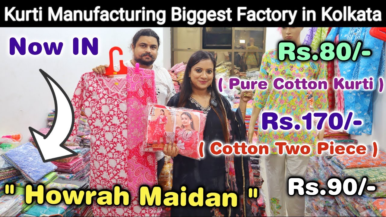@Rs.80/- Cotton Kurti, Coord Set, Three Piece, Leggings, Plazo Manufacturer in Kolkata Howrah Haat