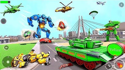 POLICE TANK ROBOT TRANSFORM 3D GAMES #3 - ANDROID GAMEPLAY