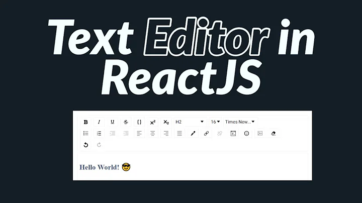 Build a Text editor in React JS