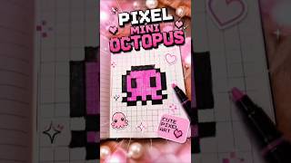 Rate this mini pixel octopus from 1-10!| #pixelart #octopus |#sradhassimplevibes