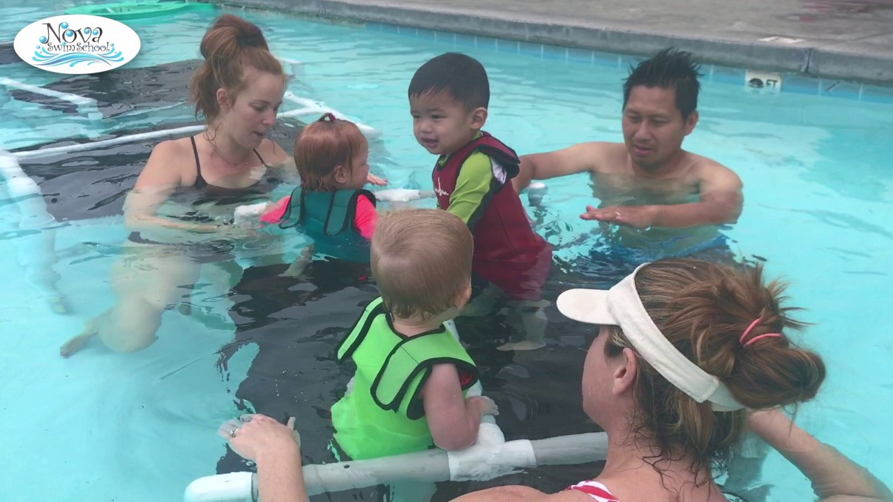 Parent taught Parent Tot Class at Nova Swim School - YouTube