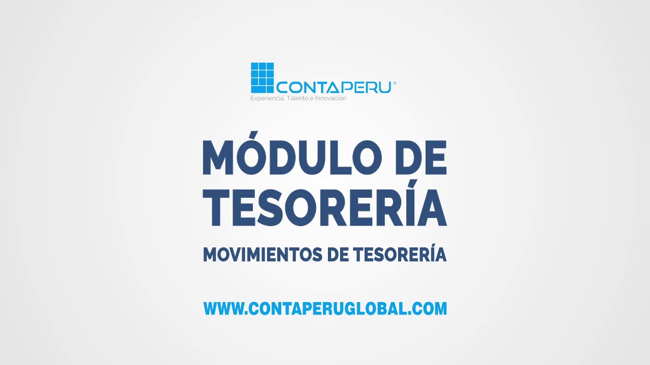 MÓDULO DE TESORERÍA | MOVIMIENTOS DE TESORERÍA