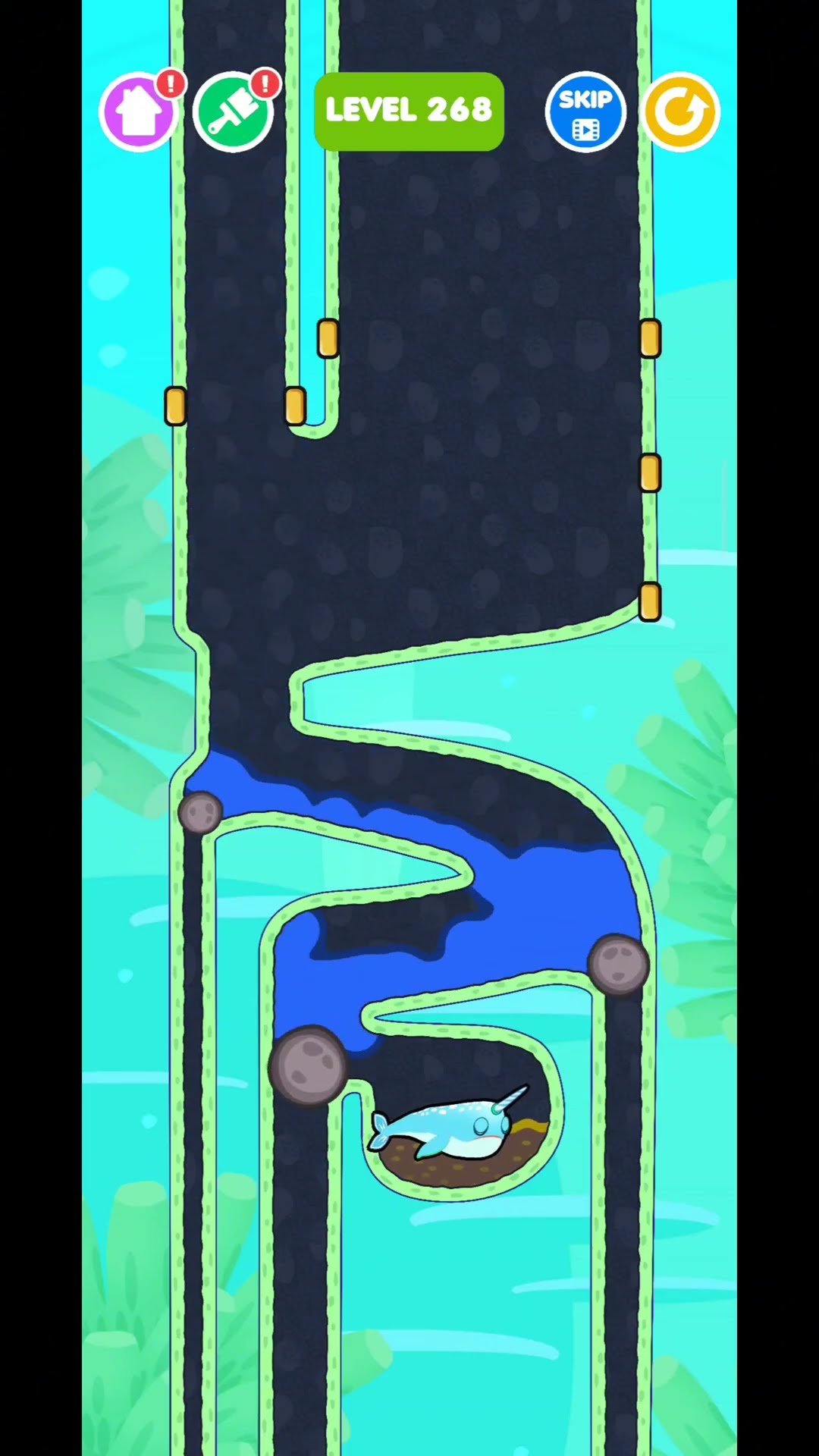 LEVEL NO #268 | rescue the Fish from dragging mountain 😞 | iOS android ...