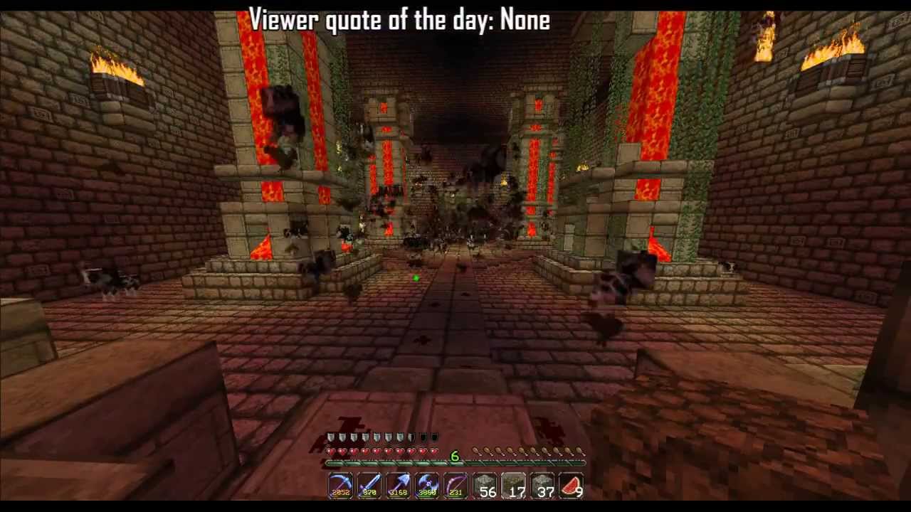 Minecraft -  Admin "abuses" his powers to have some fun with me.