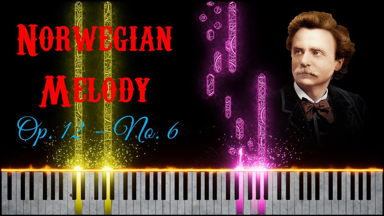 Edvard Grieg - Lyric Pieces - Book I, Op. 12 - 06 - Norwegian Melody [Piano Tutorial]