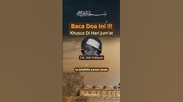 Baca Doa Khusus di hari Jum