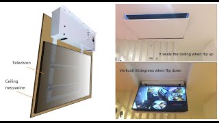 GZ Kinbay Motorized flip down hidden ceiling tv lifts remote control TV ceiling mount
