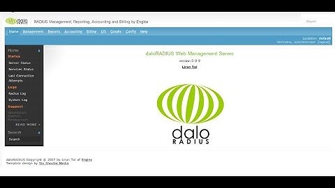 DaloRADIUS - Tour of the freeRadius web GUI and Different Functions and Setting | Radius server #2