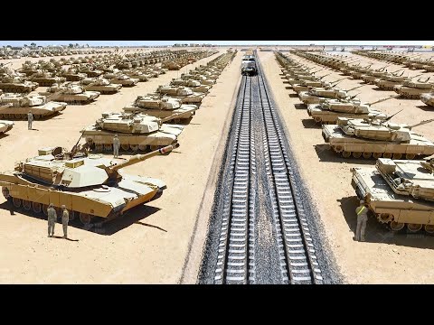 видео: US Insane Logistics to Move Billions $ Worth of M1 Abrams Tanks by Rail