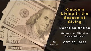 Kingdom Living in the Season of Giving "Donation Nation"