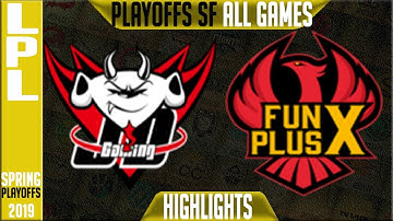 JDG vs FPX Highlights ALL GAMES | LPL Playoffs Semifinals Spring 2019 JDG Gaming vs FunPlus Phoenix