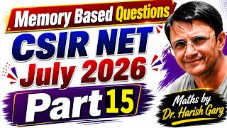 Real Analysis CSIR NET July 2026 Memory-based Question