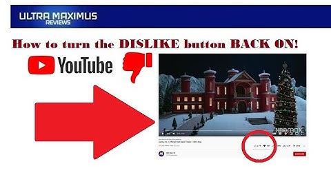 💥 How to turn the DISLIKE button BACK ON!