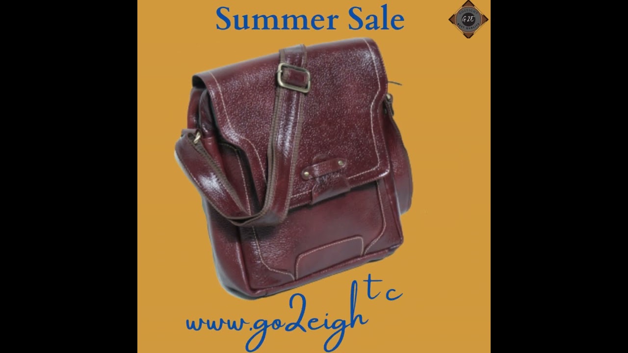 Brown leather sling bag for men 🔥