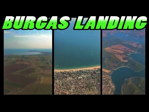 BURGAS Landing - Landing At Burgas Airport - Bulgaria (4K)