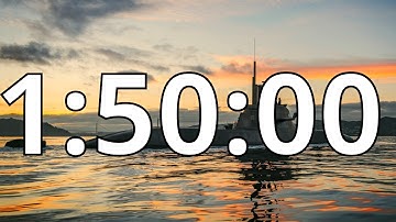1 Hour 50 Minutes Countdown Timer With Alarm Sound At the End (Simple Beep)