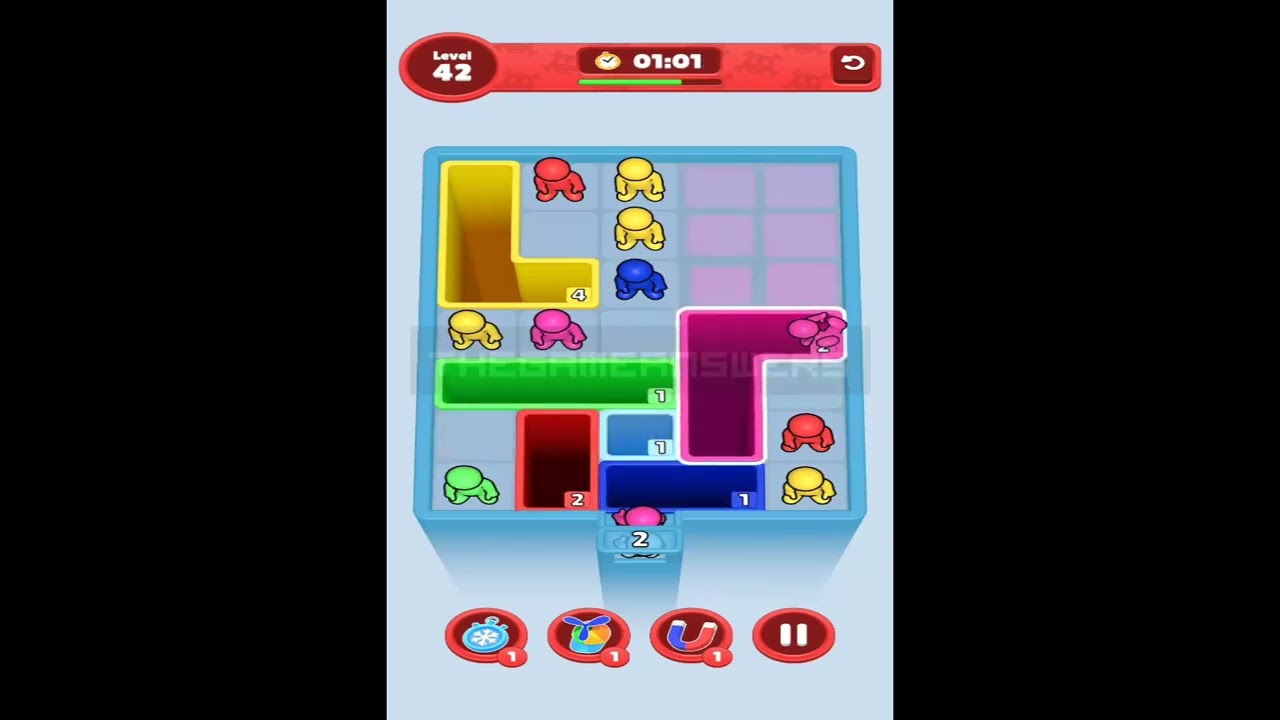 Drop Away Color Puzzle Level 42 - YouTube