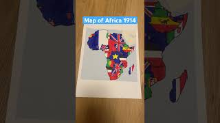 Map of Africa ￼1914 #mapper #mapping #geography #history #map #viralvideo