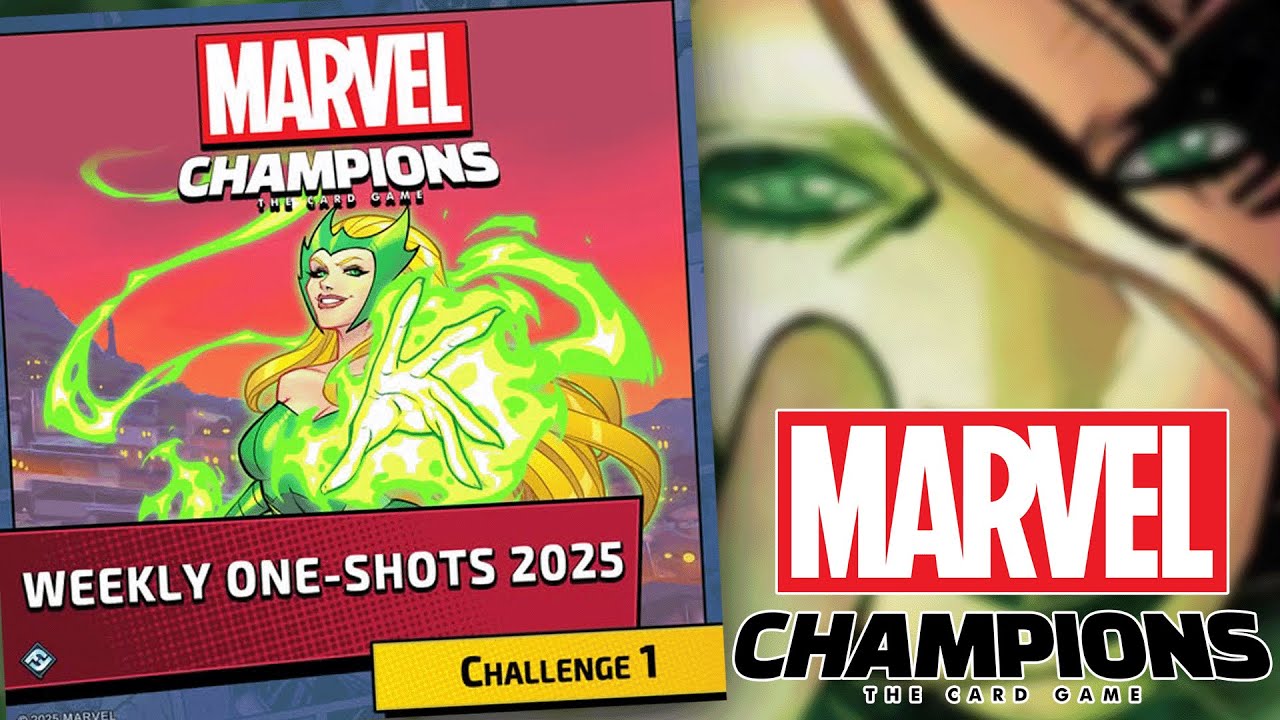 Marvel Champions One-Shot Challenge Mode - Hulkling vs Expert Enchantress Live Replay!