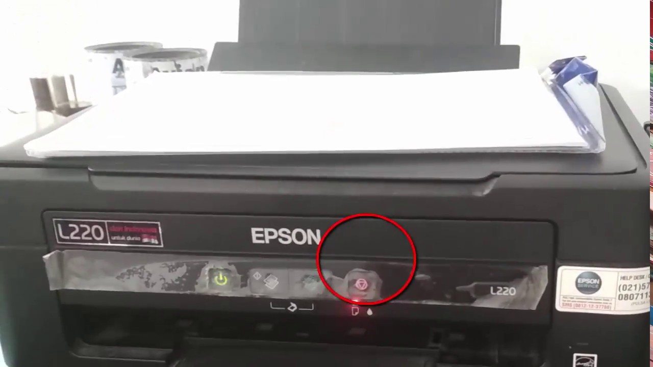 Cara mengatasi Lampu Kertas dan lampu tinta Printer Epson menyala