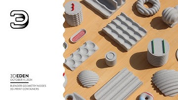 Blender Geometry Nodes 3D Print Cylinder Containers