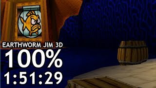 100% in 1:51:29 [Former World Record] | Earthworm Jim 3D Tas Earthworm Jim 3d 100 In 1 07 45