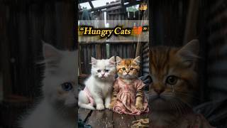 😿 Poor Cat Brother’s Emotional Struggle in Rain ☔ | 💔 cats protecting their kittens lazy #shorts