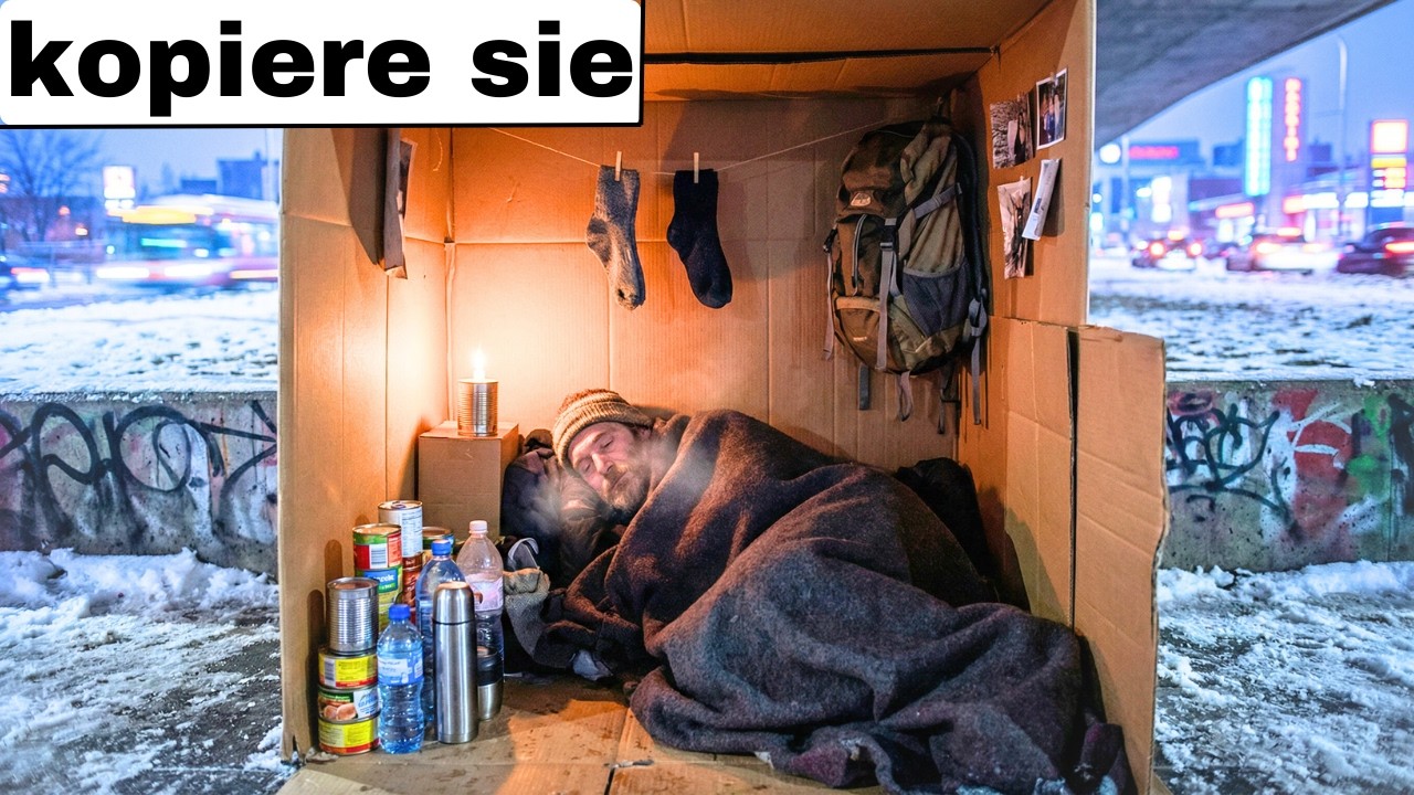 Obdachlose haben bereits eine Methode gefunden, Nächte bei -18 Grad Celsius zu überleben.