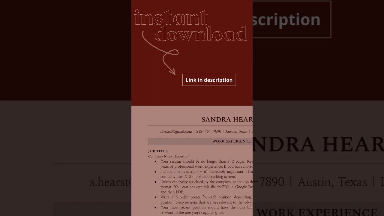 Professional, Minimalist Resume Template