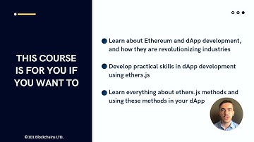 Ethers.js Blockchain Developer - 101 Blockchains