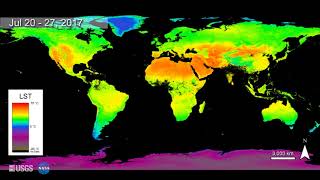 NASA Terra MODIS Global Land Surface Temperature 2017
